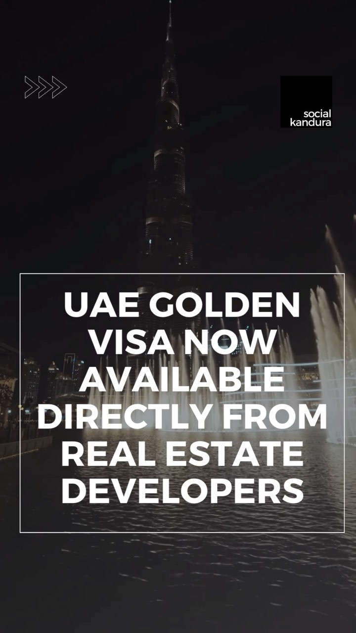 Eligible customers under the visa by virtue of property scheme can now available their Golden Visas directly from the Real Estate Developers themselves – the real estate developers have also taken things a step ahead and now also ofUAE-based real estate developers are looking to make the most of the Golden Visa scheme by offering attractive Golden Visa benefits to eligible customers, including shouldering the cost of obtaining a UAE Golden Visa

Follow @socialkandura for more 

#dubairealestate #dubairealtor #dubairealestatebroker #dubairealtor #dubairealestates #dubaigoldenvisa #dubaigoldenvisas #uaegoldenvisa #goldenvisa #dubaipropertyvisa