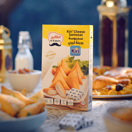 Al Kabeer Samosas with Kiri Cheese
