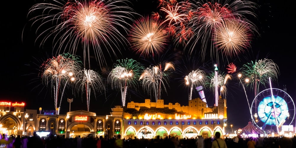 Celebrate Dubai New Year’s fireworks at Global Village