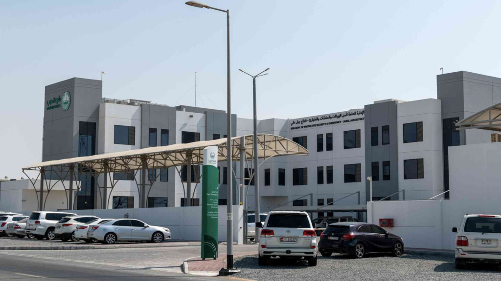 Residents attending the Customer Voice Dubai Police community discussion at Jebel Ali Police Station.