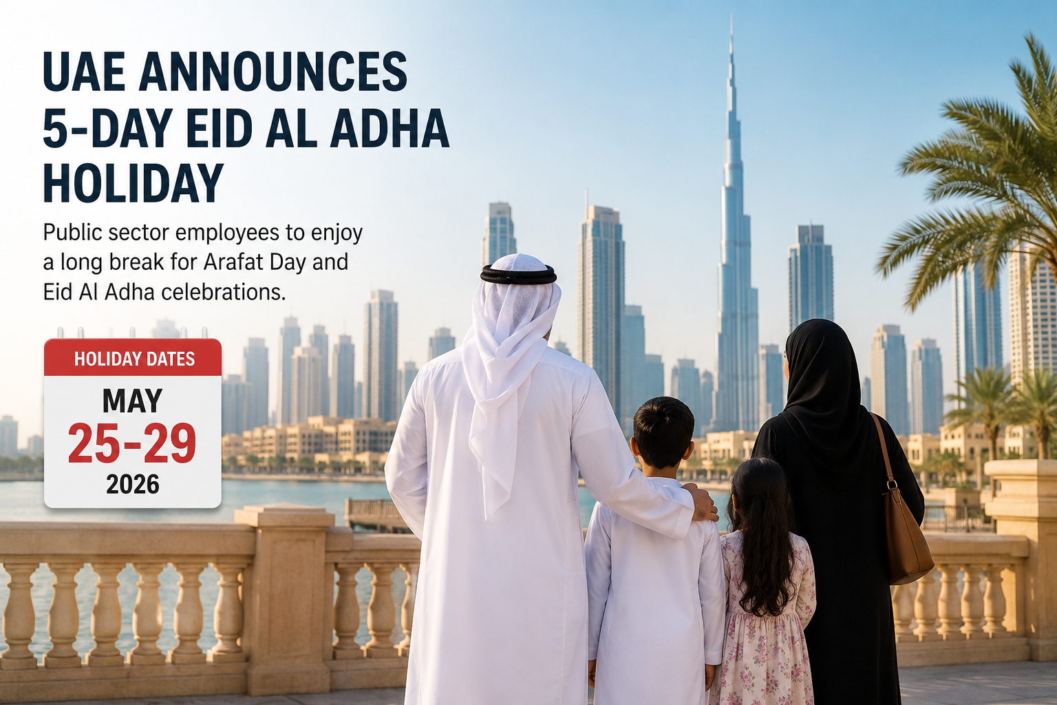 UAE Announces 5-Day Eid Al Adha Holiday for Public Sector Employees ...