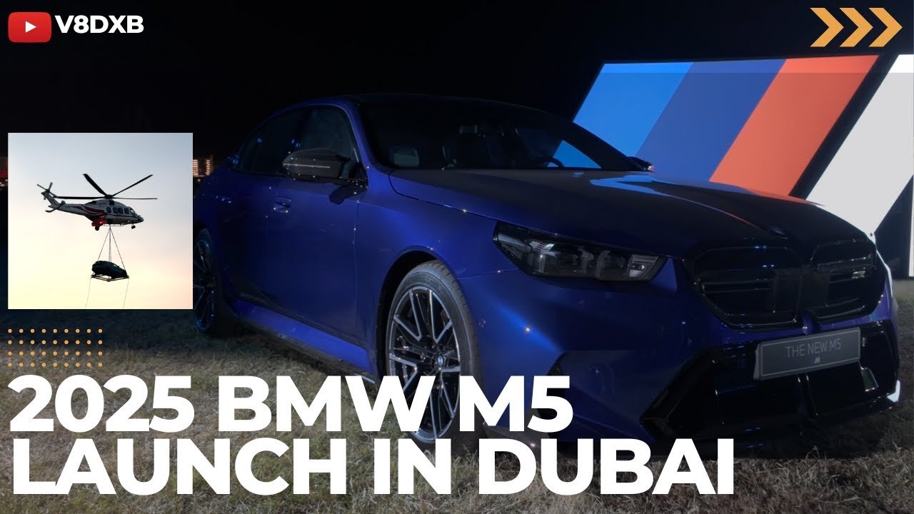 2025 BMW M5 Dubai launch, the new M5 on display
