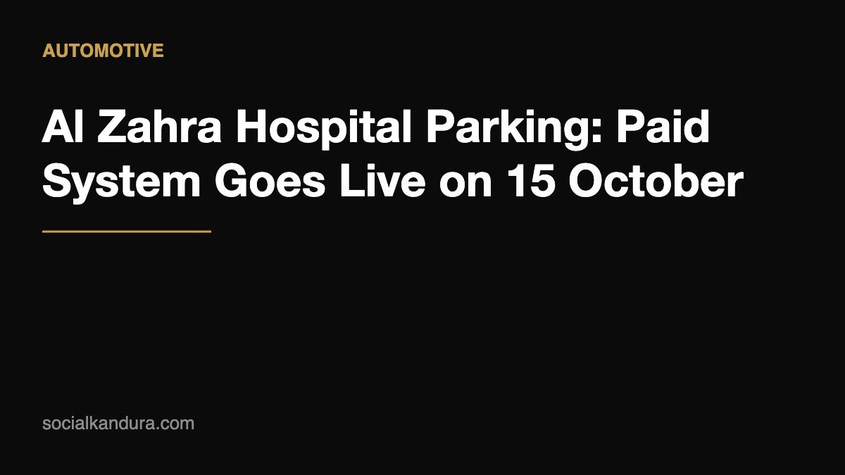 Al Zahra Hospital parking Dubai headline card