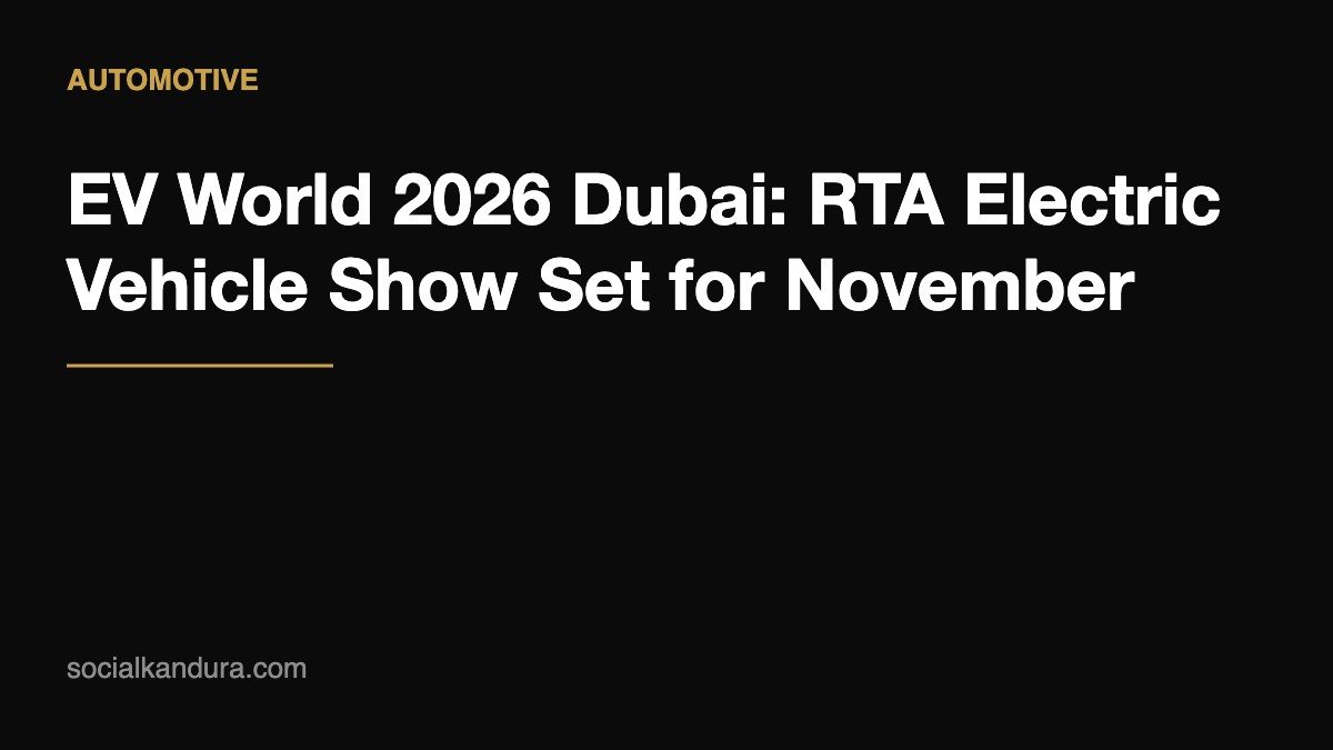 EV World 2026 Dubai headline card