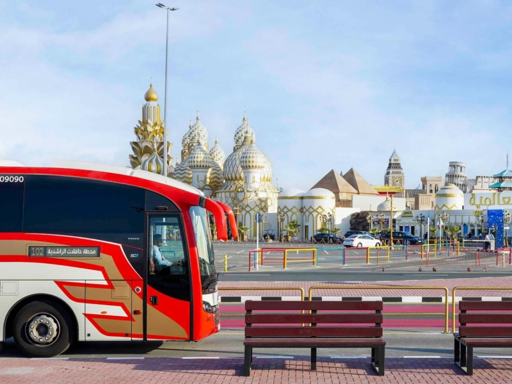 bus routes go to Global Village in Dubai