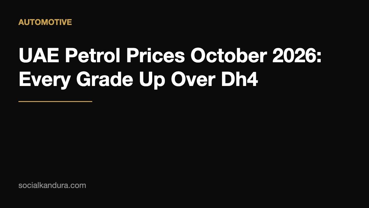 UAE petrol prices October 2026 headline card